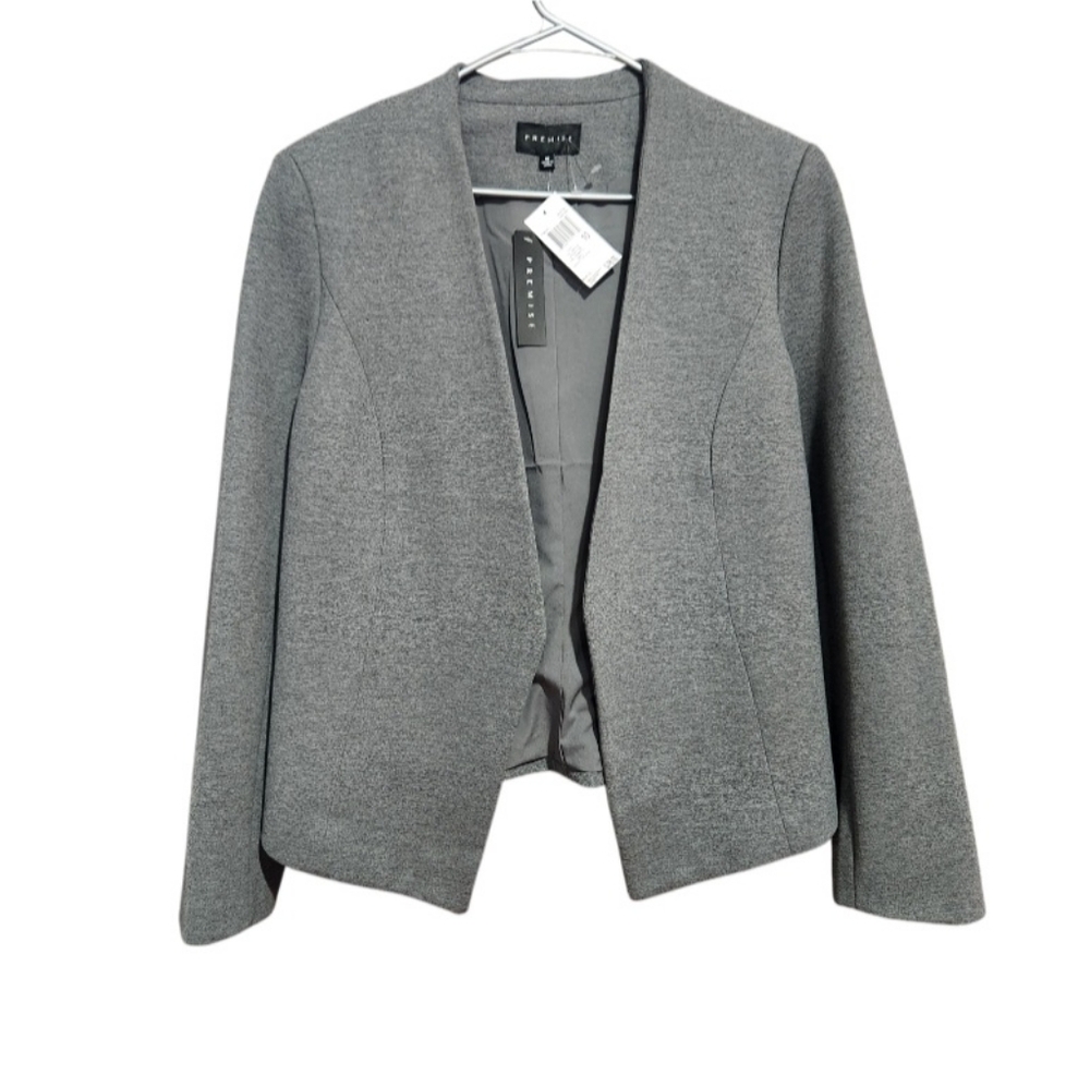 NWT Women’s Open-Front Blazer Gray - Size 10  MSRP $98